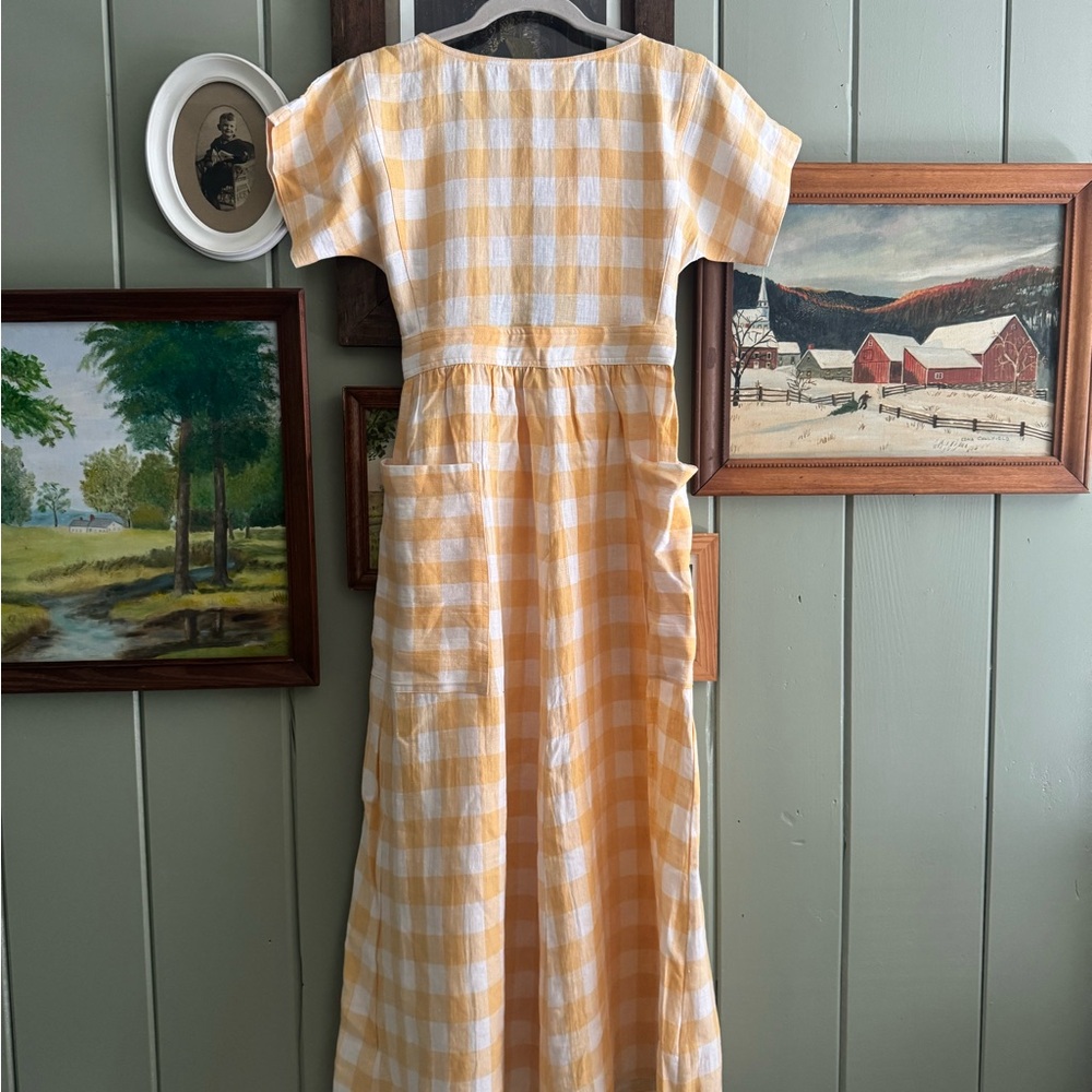 Christy Dawn Jane Dress in Lemon Plaid